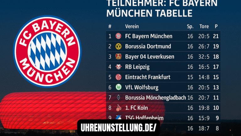 teilnehmer: fc bayern münchen tabelle